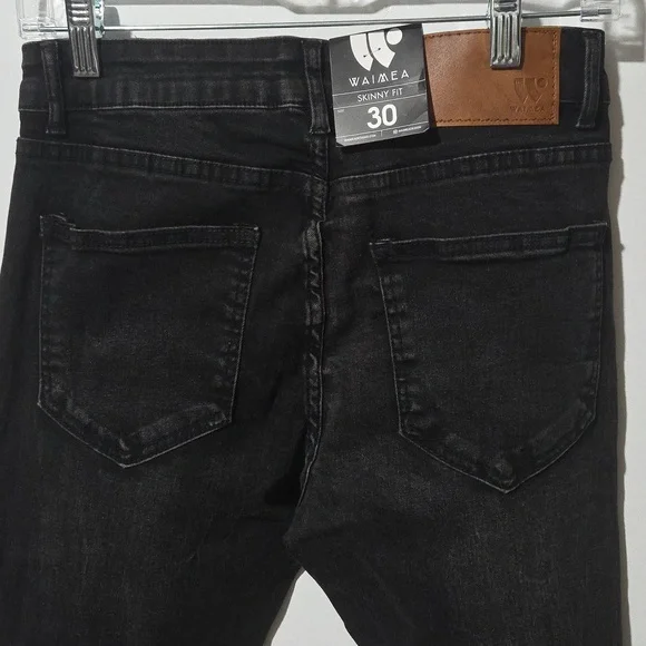 Waimea Black Wash Distressed Skinny Jeans - Picture 4 of 8